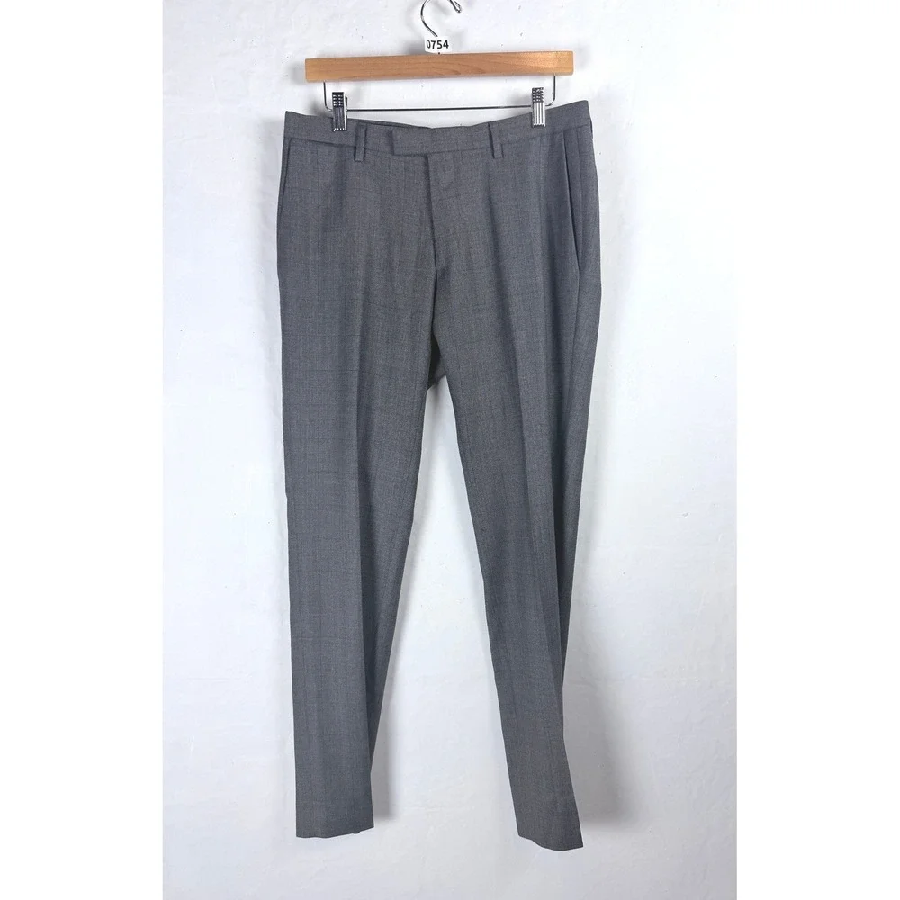 Banana Republic Grey Modern Slim Fit Wool Blend Dress Pants 31x32